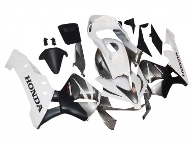 Descuento Carenados Moto Honda CBR600RR 2003-2004 - Blanco Negro Mate Carrera