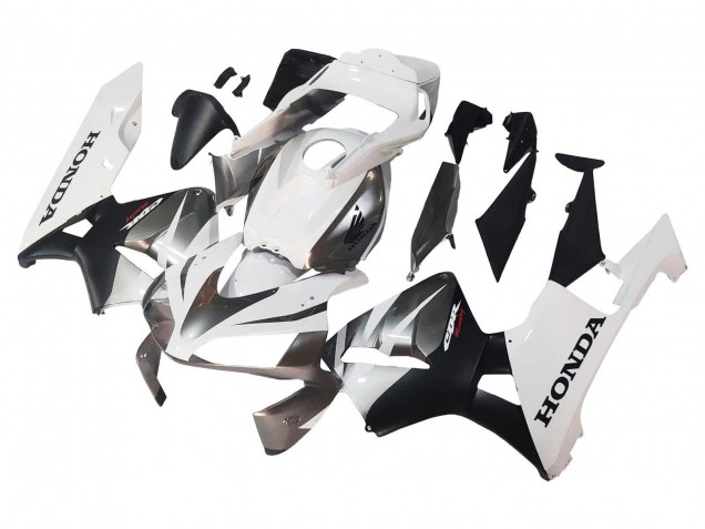 Descuento Carenados Moto Honda CBR600RR 2003-2004 - Blanco Negro Mate Carrera