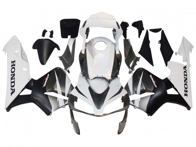 Descuento Carenados Moto Honda CBR600RR 2003-2004 - Blanco Negro Mate Carrera
