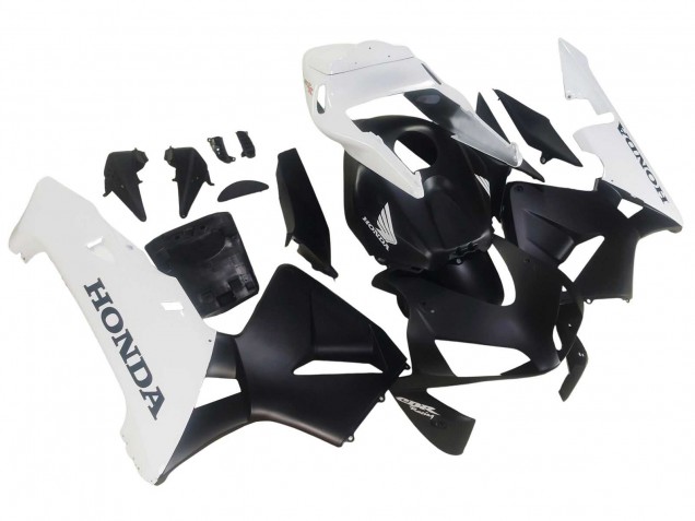 Descuento Carenados Moto Honda CBR600RR 2003-2004 - Blanco Negro Mate