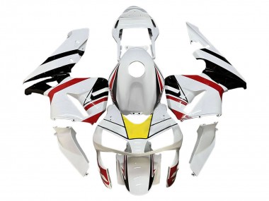 Descuento Carenados Moto Honda CBR600RR 2003-2004 - Blanco Rojo Amarillo Negro