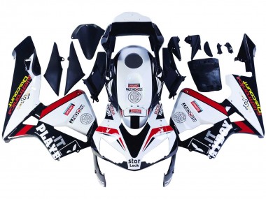 Descuento Carenados Moto Honda CBR600RR 2003-2004 - Blanco Rojo Negro Brillante DENSO Rimont