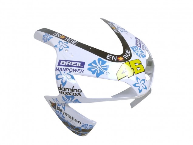 Descuento Carenados Moto Honda CBR600RR 2003-2004 - Blanco Azul Rojo Nastro Azzurro 46