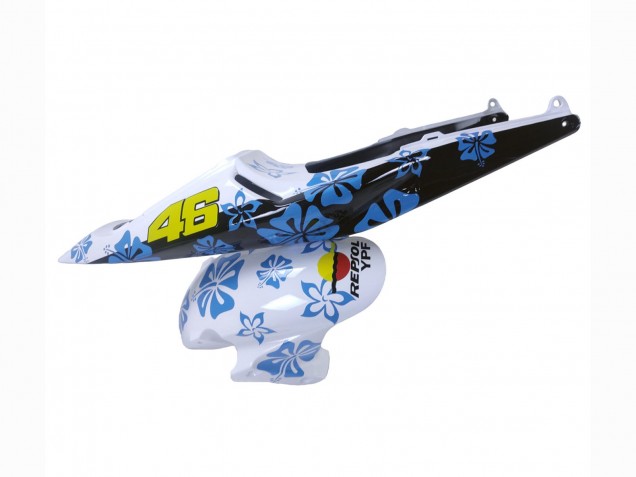 Descuento Carenados Moto Honda CBR600RR 2003-2004 - Blanco Azul Rojo Nastro Azzurro 46