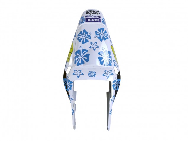 Descuento Carenados Moto Honda CBR600RR 2003-2004 - Blanco Azul Rojo Nastro Azzurro 46