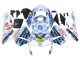 Descuento Carenados Moto Honda CBR600RR 2003-2004 - Blanco Azul Rojo Nastro Azzurro 46