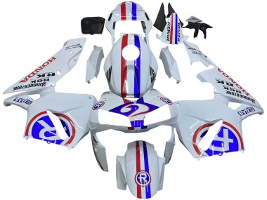 Descuento Carenados Moto Honda CBR600RR 2003-2004 - Blanco Rojo Azul