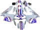 Descuento Carenados Moto Honda CBR600RR 2003-2004 - Blanco Rojo Azul