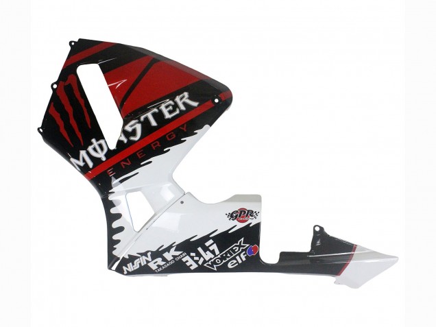 Descuento Carenados Moto Honda CBR600RR 2003-2004 - Blanco Rojo Negro Brillante Monstruo