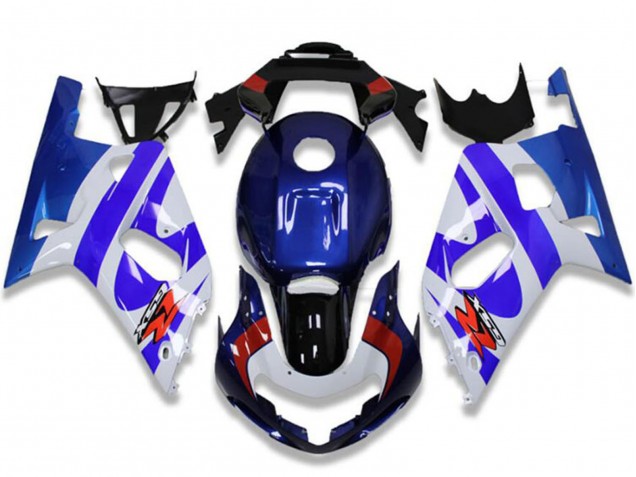 Descuento Carenados Moto Suzuki GSXR 600/750 2001-2003 - Blanco Azul Rojo Negro