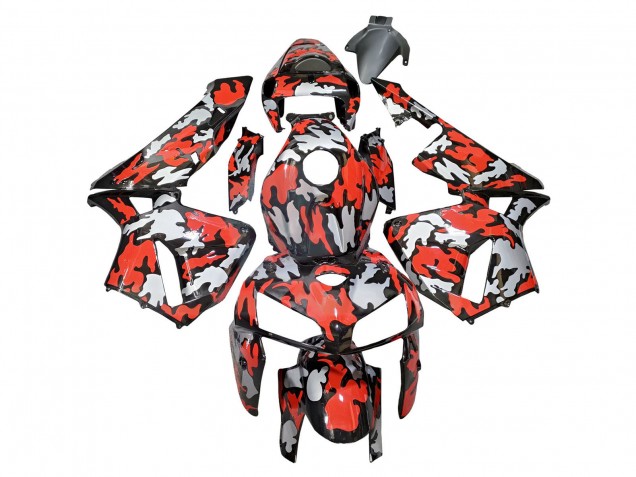 Descuento Carenados Moto Honda CBR600RR 2005-2006 - Negro Rojo Gris Camouflage
