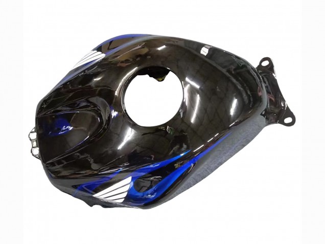 Descuento Carenado Moto Honda CBR600RR 2005-2006 - Negro Brillante Azul Llama