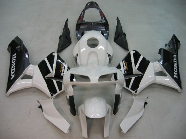 Descuento Carenados Moto Honda CBR600RR 2005-2006 - Negro Blanco Carrera