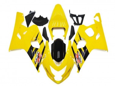 Descuento Carenados Moto Suzuki GSXR 600/750 2004-2005 - Amarillo Negro Brillante