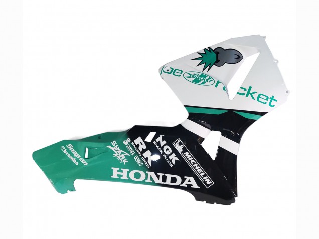Descuento Carenados Moto Honda CBR600RR 2005-2006 - Verde Claro Blanco Negro Brillante Joe Rocket