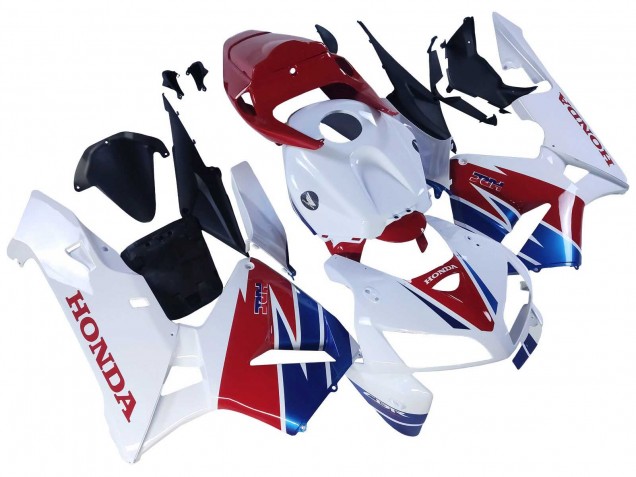 Descuento Carenado Moto Honda CBR600RR 2005-2006 - Blanco Rojo Azul HRC