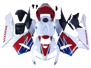 Descuento Carenado Moto Honda CBR600RR 2005-2006 - Blanco Rojo Azul HRC