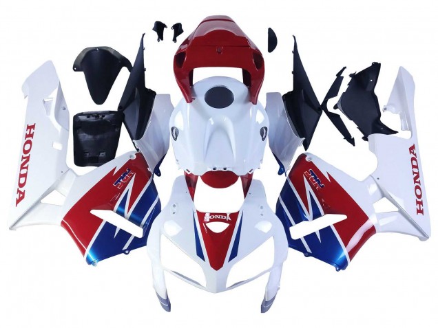 Descuento Carenado Moto Honda CBR600RR 2005-2006 - Blanco Rojo Azul HRC