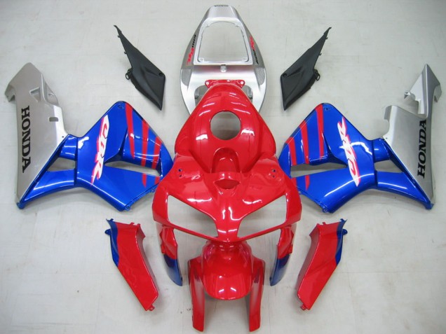 Descuento Carenados Moto Honda CBR600RR 2005-2006 - Rojo Azul Plata