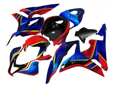 Descuento Carenados Moto Honda CBR600RR 2007-2008 - Azul Rojo Amarillo Negro Brillante