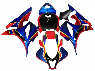 Descuento Carenados Moto Honda CBR600RR 2007-2008 - Azul Rojo Amarillo Negro Brillante