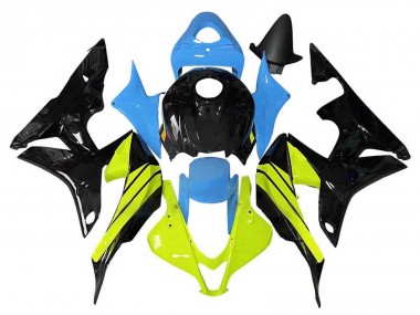 Descuento Carenados Moto Honda CBR600RR 2007-2008 - Azul Amarillo Negro Brillante