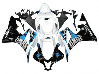 Descuento Carenados Moto Honda CBR600RR 2007-2008 - Blanco Azul Claro Negro Brillante