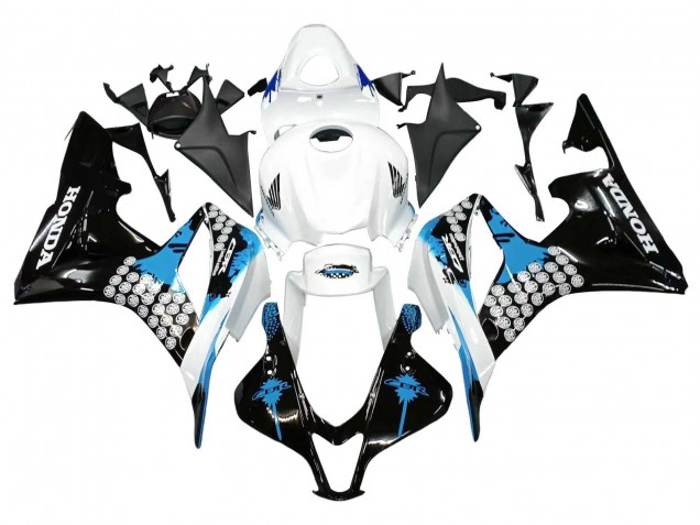 Descuento Carenados Moto Honda CBR600RR 2007-2008 - Blanco Azul Claro Negro Brillante