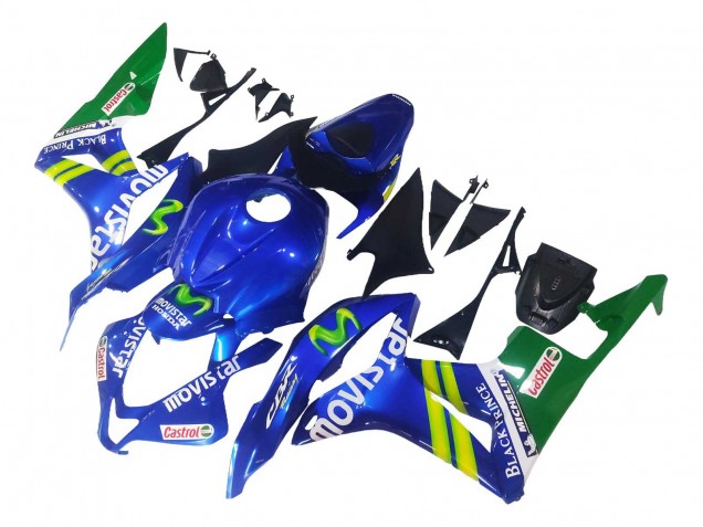 Descuento Carenados Moto Honda CBR600RR 2007-2008 - Azul Verde MoviStar Castrol
