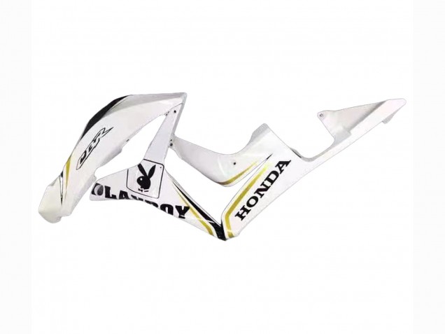 Descuento Carenado Moto Honda CBR600RR 2007-2008 - Blanco Oro Negro Brillante Playboy