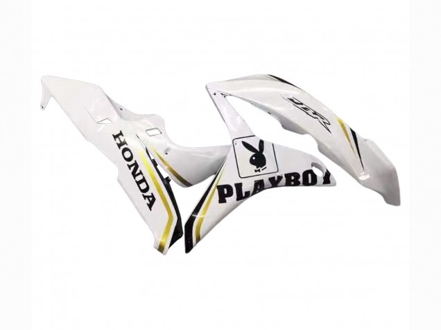 Descuento Carenado Moto Honda CBR600RR 2007-2008 - Blanco Oro Negro Brillante Playboy