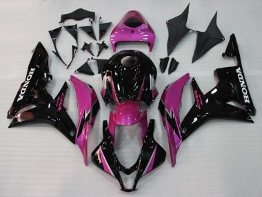 Descuento Carenados Moto Honda CBR600RR 2007-2008 - Rosa Negro Brillante Carrera