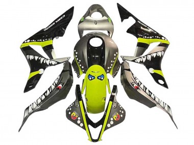 Descuento Carenados Moto Honda CBR600RR 2007-2008 - Gris Fluorescent Amarillo Tiburón