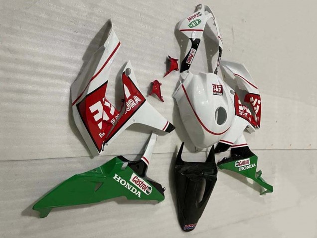 Descuento Carenados Moto Honda CBR600RR 2007-2008 - Blanco Verde Rojo Castrol