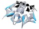 Descuento Carenados Moto Honda CBR600RR 2007-2008 - Gris Brillante Azul Claro