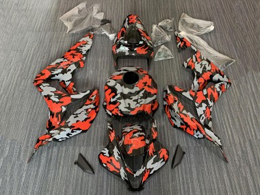 Descuento Carenados Moto Honda CBR600RR 2007-2008 - Rojo Gris Camouflage