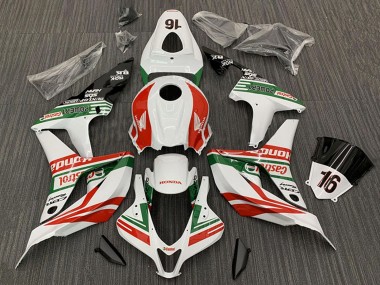 Descuento Carenados Moto Honda CBR600RR 2007-2008 - Blanco Rojo Verde Negro Brillante Castrol 16