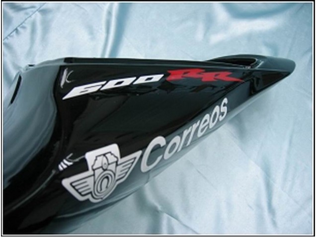 Descuento Carenados Moto Honda CBR600RR 2007-2008 - Negro Brillante Blanco West