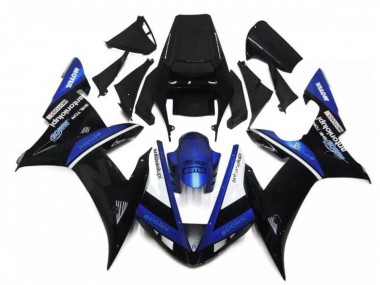 Descuento Carenados Moto Yamaha YZF R1 2002-2003 - Negro Blanco Azul