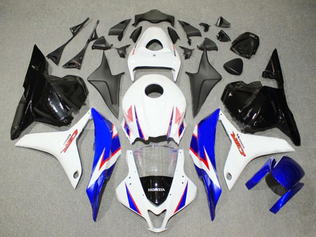 Descuento Carenado Moto Honda CBR600RR 2009-2012 - Blanco Azul Negro Brillante