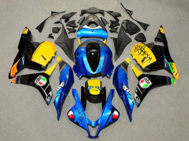 Descuento Carenados Moto Honda CBR600RR 2009-2012 - Azul Amarillo Negro Brillante Tiburón 46