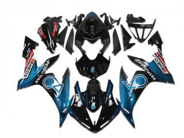 Descuento Carenados Moto Yamaha YZF R1 2004-2006 - Azul Verdoso Negro Brillante Rojo Petronas ENEOS