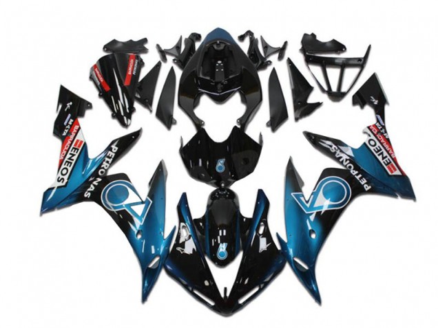 Descuento Carenados Moto Yamaha YZF R1 2004-2006 - Azul Verdoso Negro Brillante Rojo Petronas ENEOS