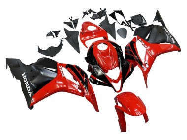 Descuento Carenados Moto Honda CBR600RR 2009-2012 - Rojo Negro Brillante Negro Mate Raya