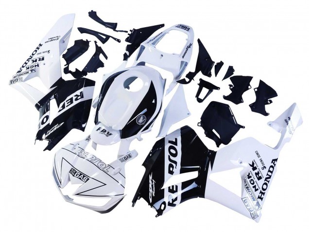 Descuento Carenados Moto Honda CBR600RR 2013-2026 - Blanco Negro Brillante Repsol