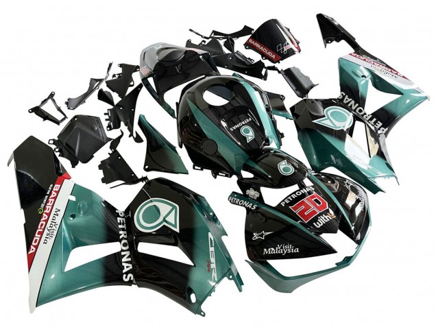 Descuento Carenado Moto Honda CBR600RR 2013-2023 - Azul Verdoso Negro Brillante Petronas 20