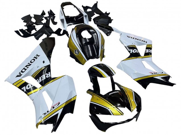 Descuento Carenados Moto Honda CBR600RR 2013-2023 - Blanco Oro Negro Brillante Repsol