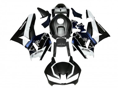 Descuento Carenados Moto Honda CBR600RR 2013-2023 - Negro FibraCarbono Blanco Azul Rojo Bull