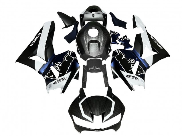 Descuento Carenados Moto Honda CBR600RR 2013-2023 - Negro FibraCarbono Blanco Azul Rojo Bull