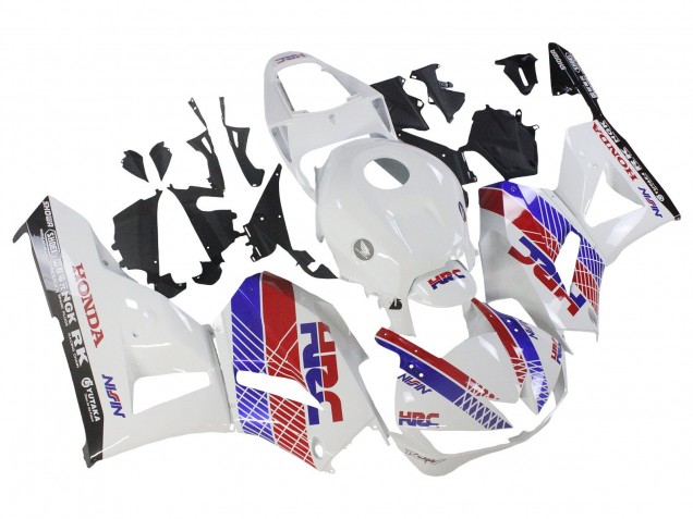 Descuento Carenado Moto Honda CBR600RR 2013-2023 - Blanco Rojo Azul HRC